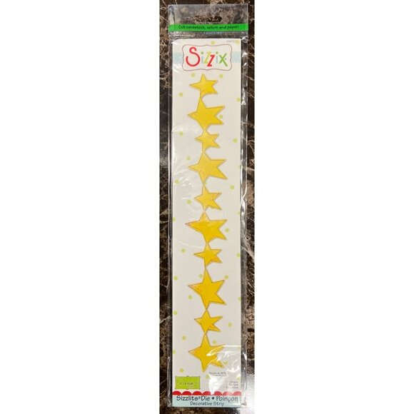 Sizzix Sizzlits Decorative Strip Die - Stars Border Die 655531 by Dena Designs - Picture 1 of 2
